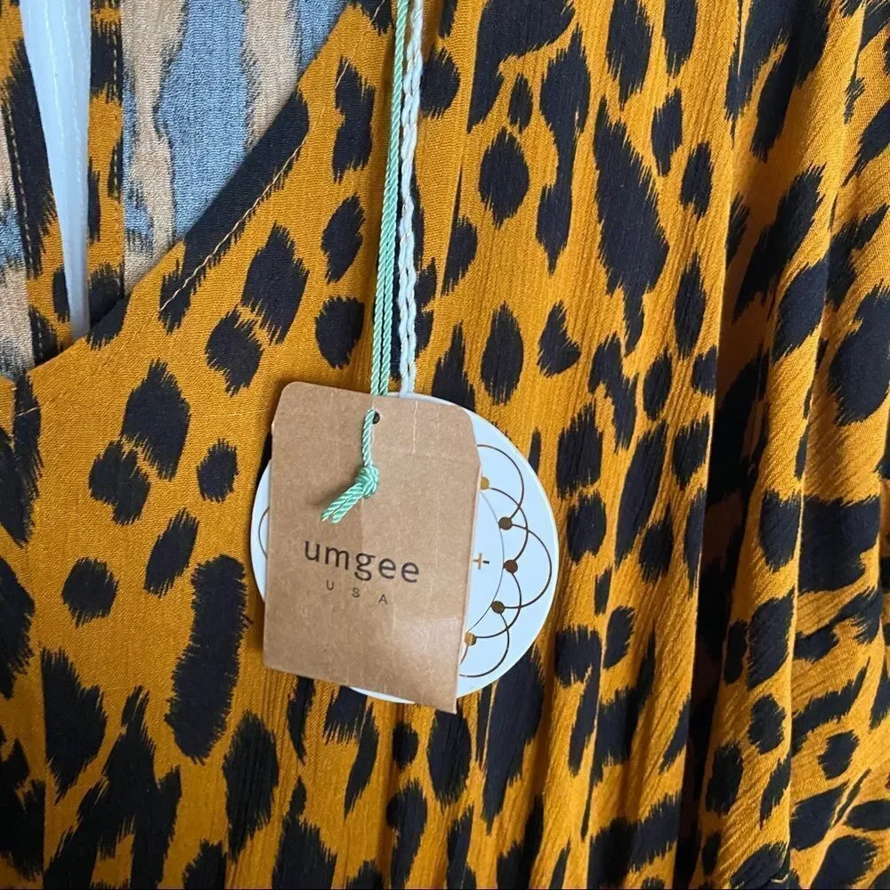 Bohemian Jungle Maxi Hi Lo Leopard Dress NWT - Picture 8 of 16